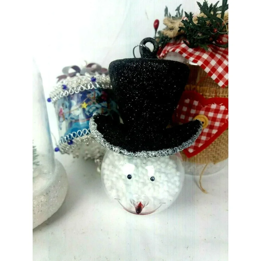 Vintage Christmas Tree Ornaments Holiday Season Lot of 4 Decor Gift Toppers - Picture 3 of 10